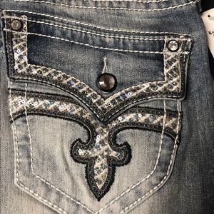 Rock revival embellished bling skinny jeans